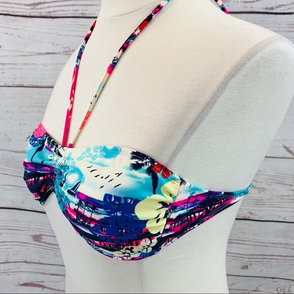 OP multicolored beach band gathered tie - Picture 2 of 5